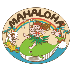 ママカフェハワイ風ロゴ