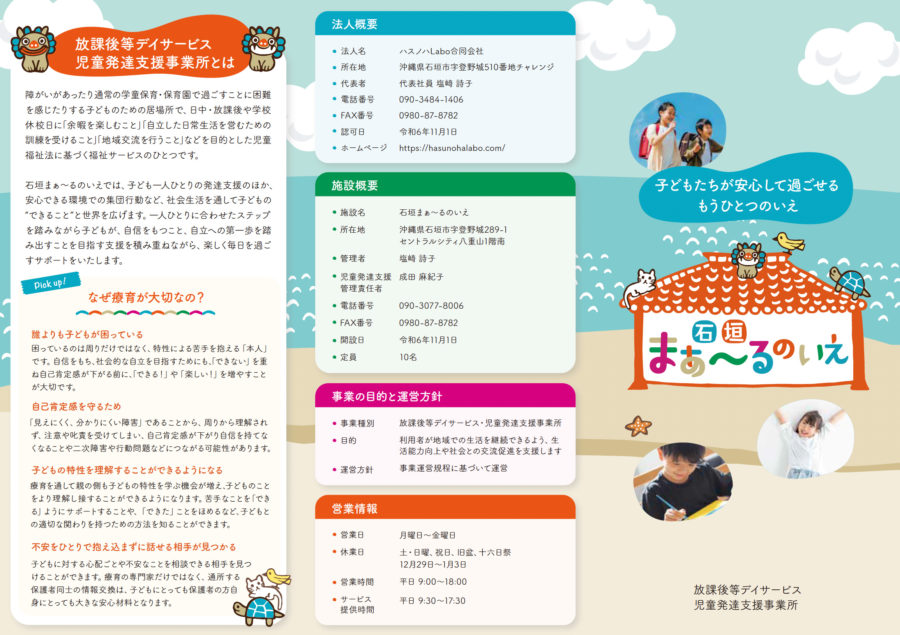 三つ折りパンフレット外面